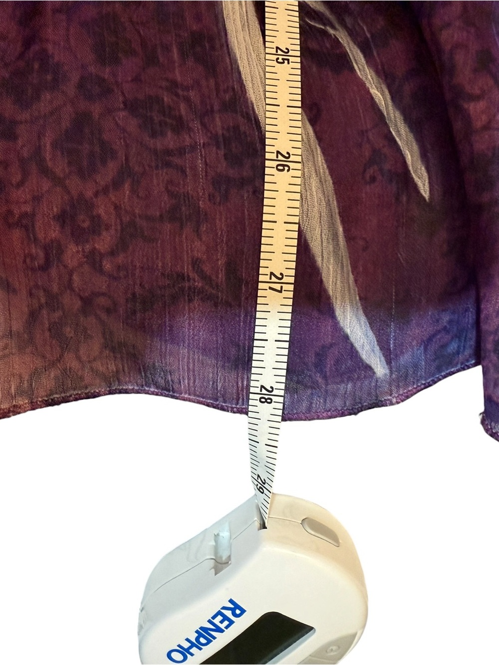 Style & Co. Purple Ombre Lace-Print Scoop Neck Tunic, size XL - Picture 7 of 8